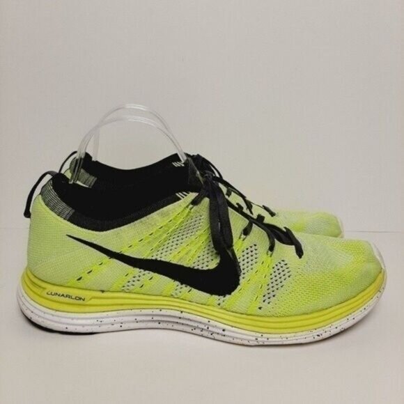 NIKE Flyknit Lunar1+ Volt Marathon Athletic Shoes Men's Sz 10 - Picture 3 of 12